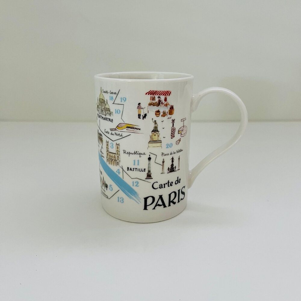 LA GRAND ARCHE 2011 Heritage de France Carte de Paris White Paris Coffee Mug Cup